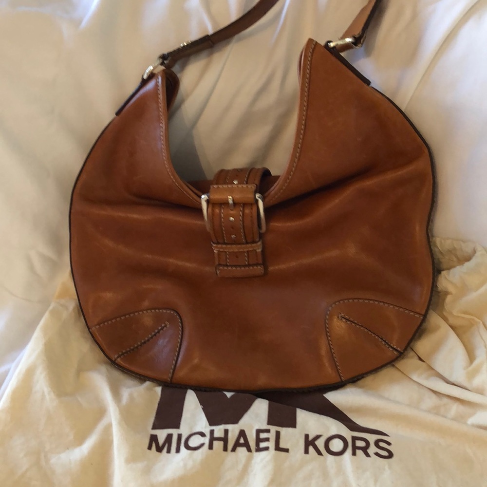 Michael Kors Caramel Leather Hobo EUC
